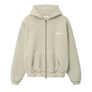 Essentials 90s Zip Up Hoodie Grey