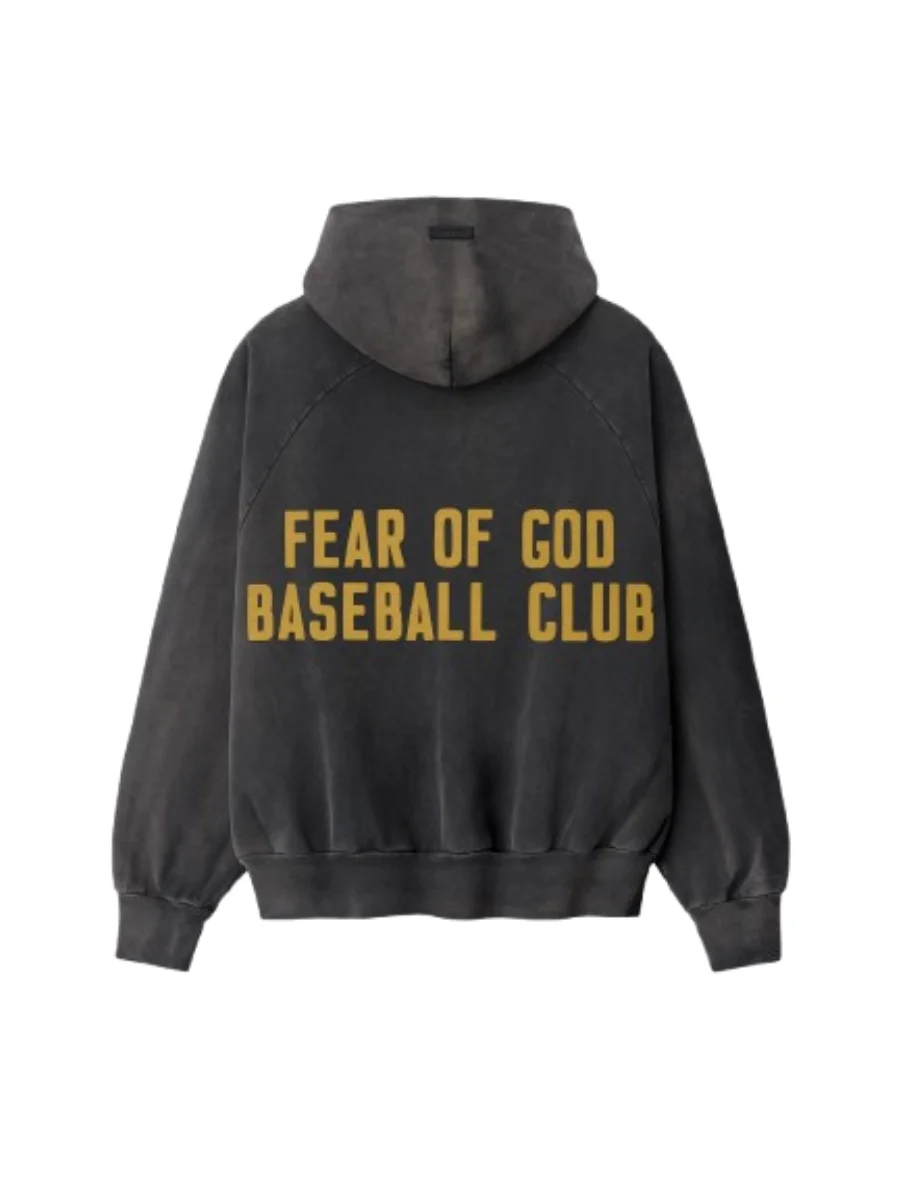 Essentials Baseball Club Hoodie Black