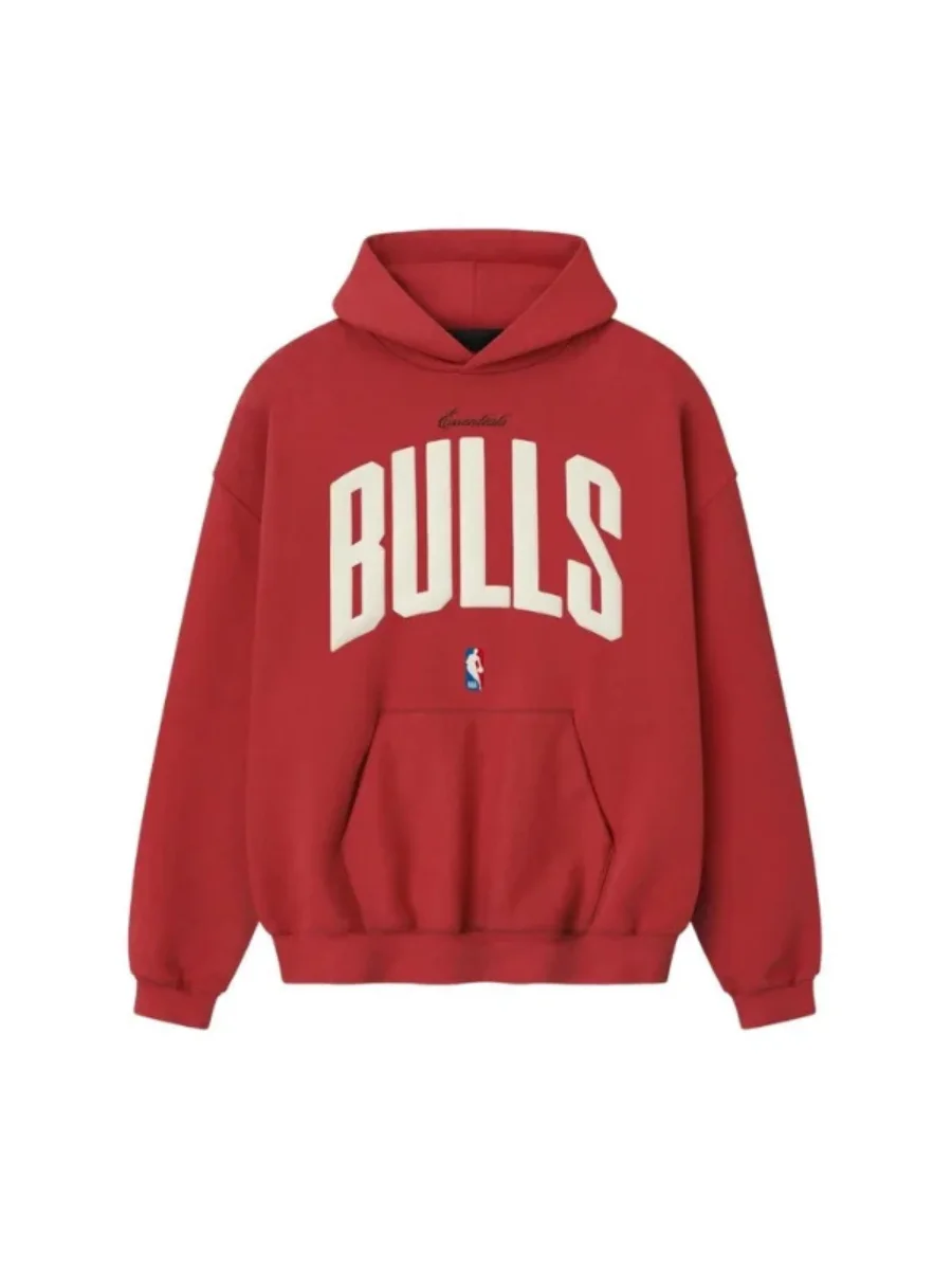 Essentials Bulls Hoodie Red