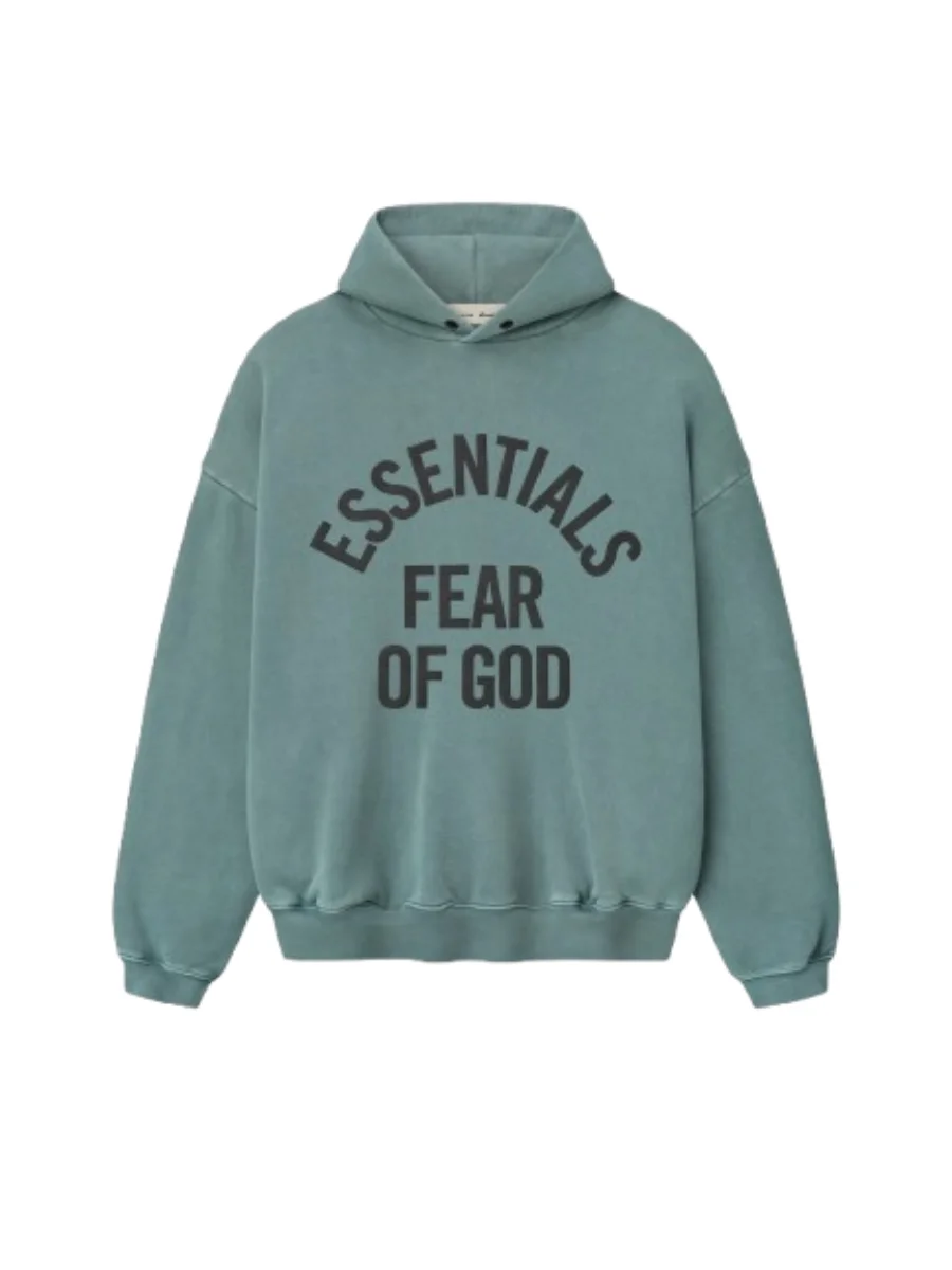 Essentials 90s Campus Hoodie Faded Coastal