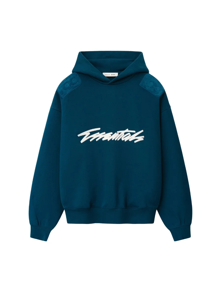 Essentials Classic Fog Raglan Night Sea Hoodie