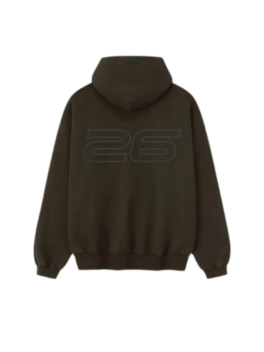 Essentials Heavy Fleece 90s Hoodie Brown