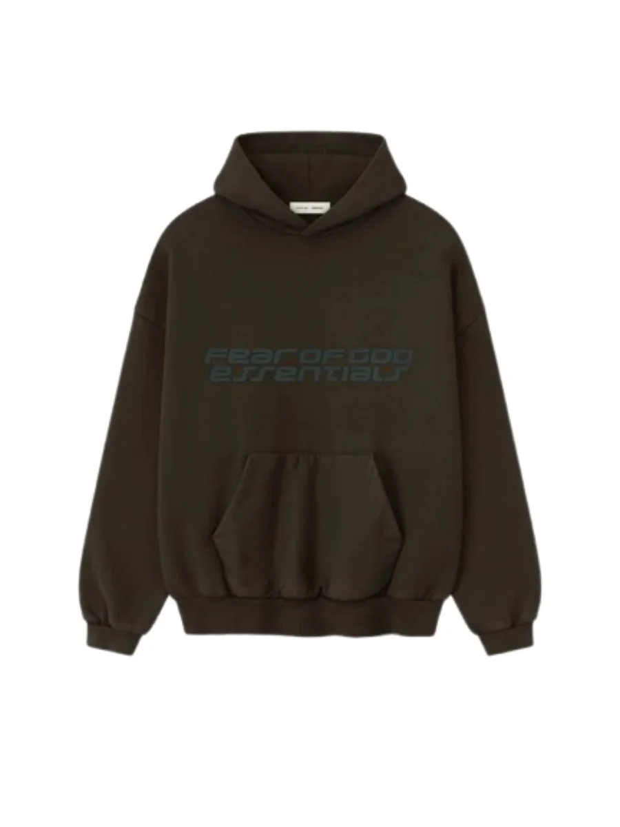 Essentials Heavy Fleece 90s Hoodie Brown