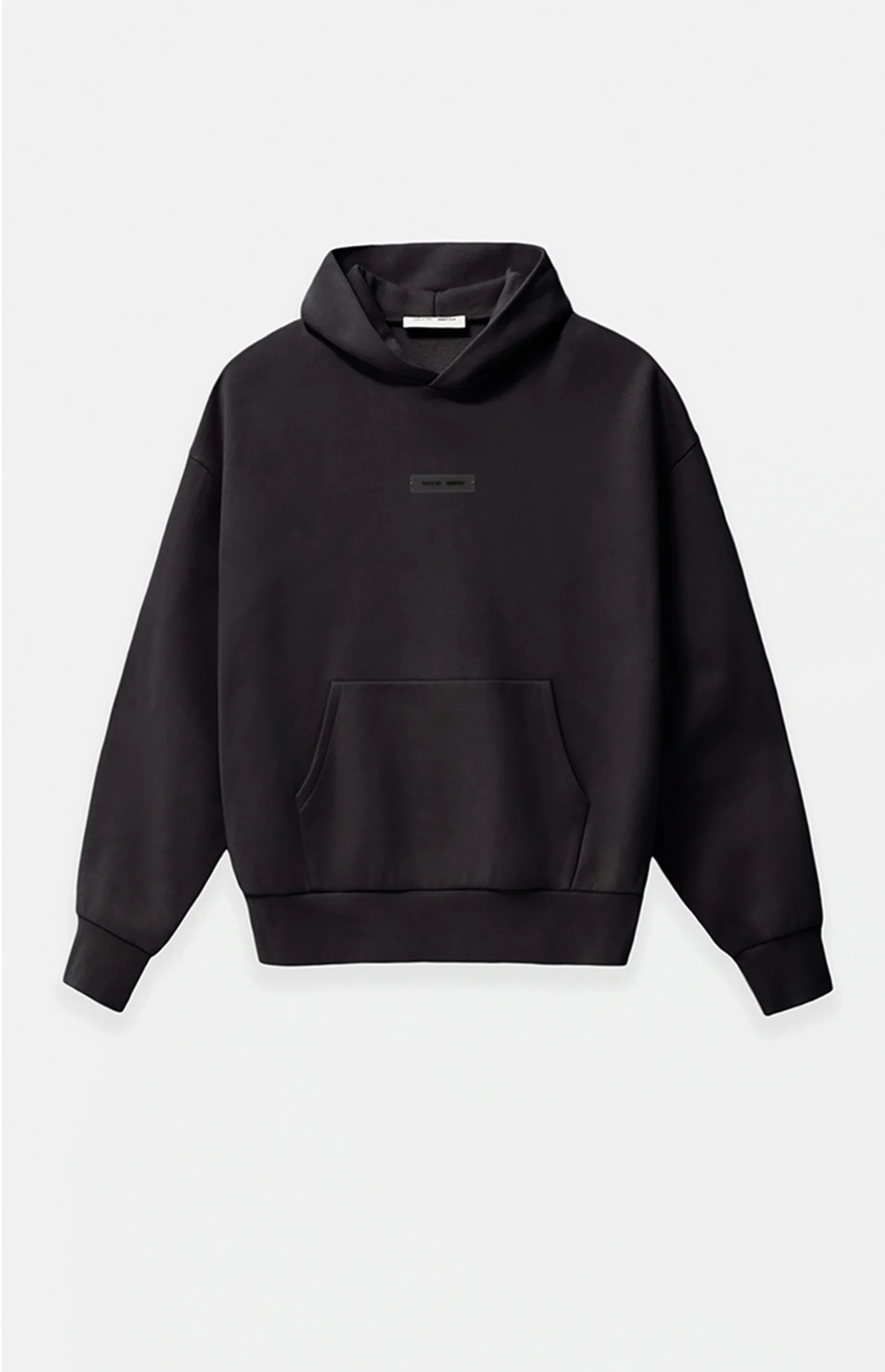 Essentials Classic Fleece Black Hoodie